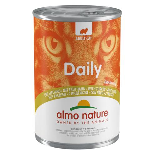 24x400g Truthahn Almo Nature Daily Menu Katzenfutter nass