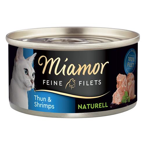 24x80g Feine Filets Naturelle Thunfisch & Shrimps Miamor Katzenfutter nass