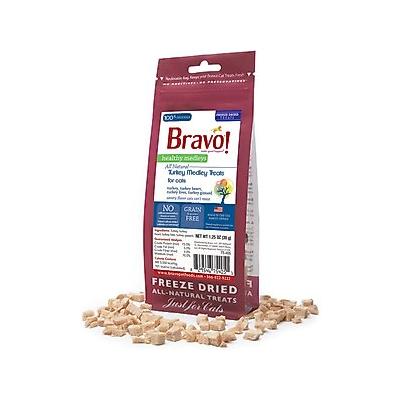 Bravo! Healthy Medley Turkey Medley Freeze-Dried Cat Treats, 1.25-oz bag