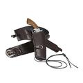 Widmann 01051 - Cowboygürtel braun, mit 1 Tasche aus Lederimitat, Wilder Westen, Karneval, Mottoparty