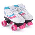 Osprey Disco Quad Roller Skates for Adults and Kids, Retro Roller Boots with ABEC 7 Bearings, UK ADULT 3/EU 35-36, White