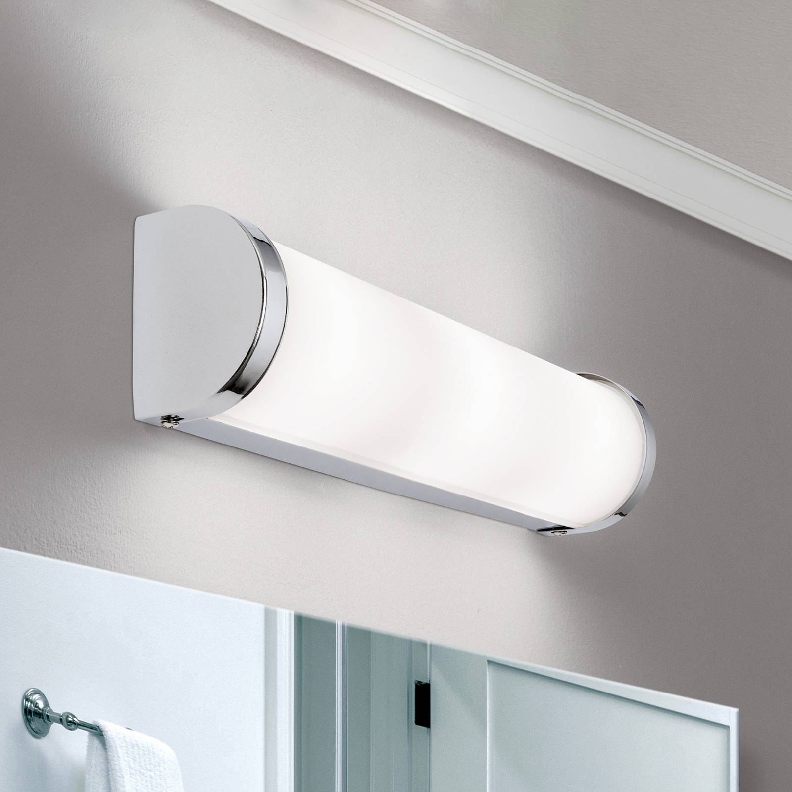 ORION Wandlampe Tea, dimmbar, chrom / silber, für Badezimmer, Metall, Modern, Wandleuchte, Wandlampe Bad