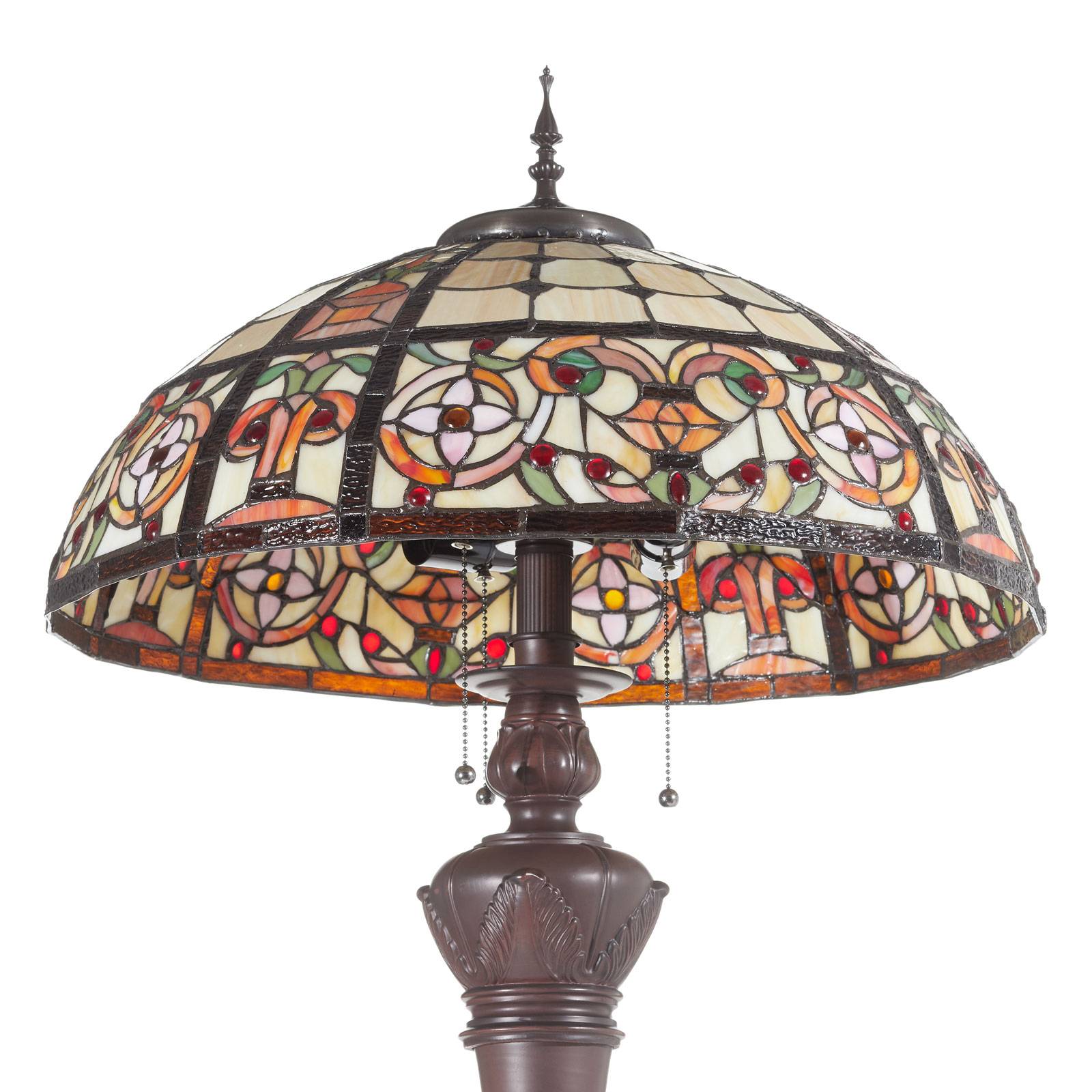 Clayre&Eef Stehlampe LINDSAY, Multicolour, für Wohn- / Esszimmer, Glas, Tiffany, Stehlampe