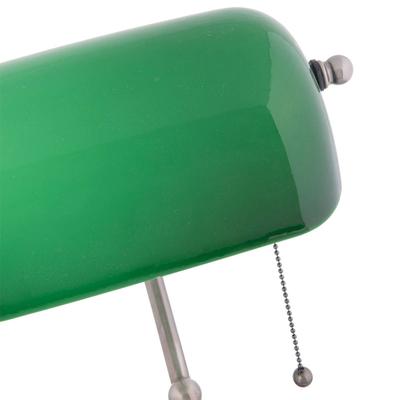 Clayre&Eef Bankerlampe Verda mit Fuß in Nickel Image