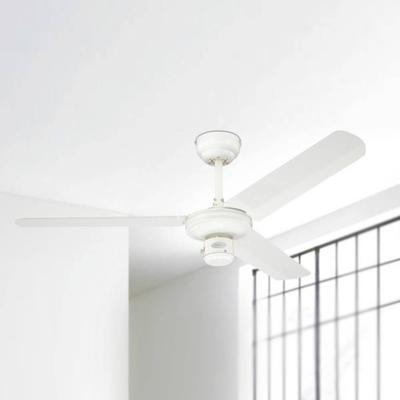Westinghouse Deckenventilator Industrial weiß leise Ø 122 cm, weiß / opal, für Wohn- / Esszimmer, Metall, Modern