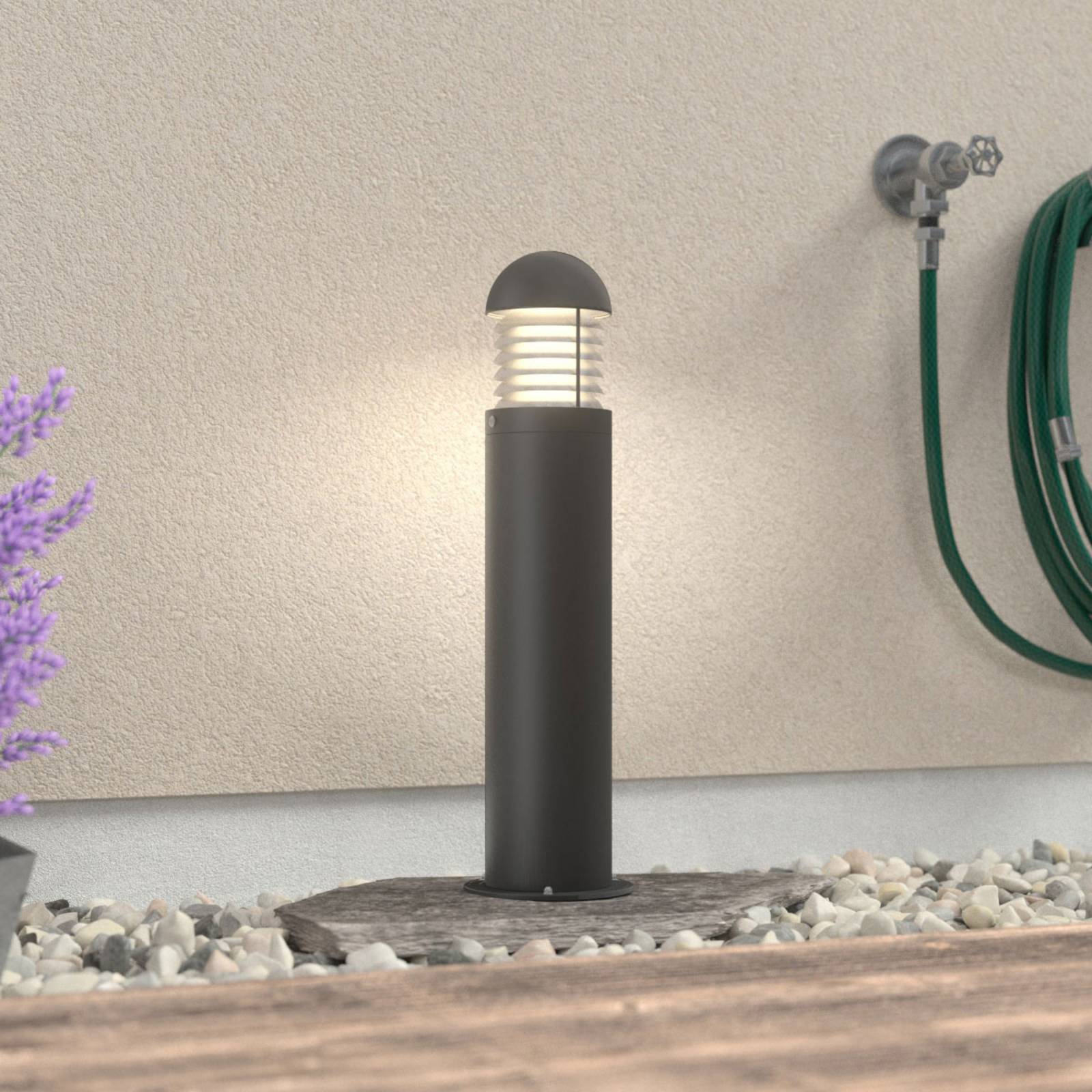 Markslöjd Sockelleuchte aussen KURT, alu / grau / zink, Metall, Modern, Außenleuchte