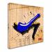 Trademark Fine Art "Suede Heel Blue" by Roderick Stevens Graphic Art on Wrapped Canvas in Black | 35 H x 35 W x 2 D in | Wayfair RS968-C3535GG