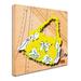 Trademark Fine Art "Bow Purse White on Yellow" by Roderick Stevens Graphic Art on Wrapped Canvas Canvas | 18 H x 18 W x 2 D in | Wayfair