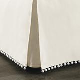 Audree Pom Pom Bedskirt - Ivory, Twin - Ballard Designs Ivory Twin - Ballard Designs