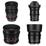 Rokinon 24, 35, 50, 85mm T1.5 Cine DS Lens Bundle for Canon EF Mount DS24M-C