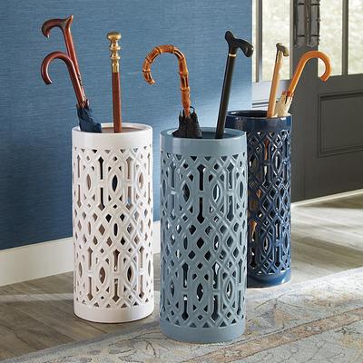 Vine Patio Umbrella Holder - White - Ballard Designs