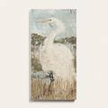 White Heron Stretched Canvas - 30"x15" - Ballard Designs 30"x15" - Ballard Designs