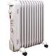 Motionperformance Essentials 2.5kW 11 Fin Oil Filled Radiator with Adjustable Thermostat, 3 heat settings & 24 Hour Timer (White)