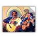 ArtWall Mariachi De Cabo by Rick Kersten Removable Wall Decal Canvas/Fabric in Blue/Brown | 14 H x 18 W in | Wayfair 0ker023a1418p