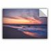 ArtWall Outer Banks Sunset I by Dan Wilson Removable Wall Decal Canvas/Fabric in Brown/Gray/Indigo | 12 H x 18 W in | Wayfair 0wil018a1218p