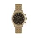 Rotary Men's Quartz Watch with Brown Dial Chronograph Display and Rose Gold Plated Stainless Steel Bracelet GB00109/16/B