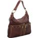 Caroline Shoulder Leather Bag - Chestnut Brown