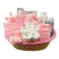 Newborn Baby Girl Gift Hamper Baby Gift Set with Beautiful Baby Essentials Including Plush Comforter & Rattle