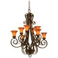 Kalco Mirabelle 8-Light Shaded Classic/Traditional Chandelier Metal in Brown | Wayfair 5188AC-1576