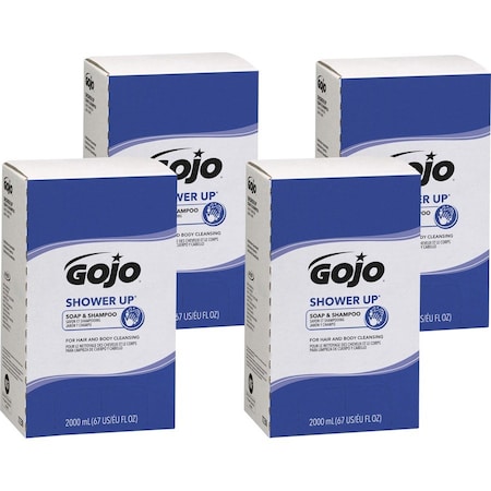 GOJO 7230-04 SHOWER UP Soap & Shampoo, 2000mL PRO TDX Refill, PK4