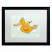 Trademark Fine Art Bird & Baby' by Carla Martell Framed art Fabric in Orange | 16 H x 20 W x 0.5 D in | Wayfair ALI0499-B1620MF