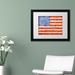 Trademark Fine Art 'American States' by Michelle Calkins Framed Graphic Art Canvas | 11 H x 14 W x 0.5 D in | Wayfair MC0174-B1114MF