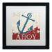 Trademark Fine Art 'Nautical IV' by Wellington Studio Framed Graphic Art Canvas | 16 H x 16 W x 0.5 D in | Wayfair WAP0139-B1616MF