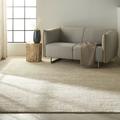 White 48 x 0.5 in Indoor Area Rug - Calvin Klein Mesa Hand-Knotted Indus Barite Area Rug Viscose/Jute & Sisal | 48 W x 0.5 D in | Wayfair