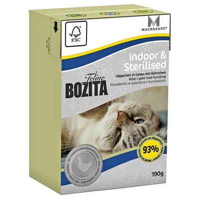 6x190g Indoor & Sterilised Bozita Feline Tetra Pak in Jelly