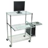 LUXOR LICW4218 Computer Workstation,Portable,Chrome