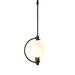 Hubbardton Forge Pluto 1 - Light Single Globe Pendant Glass, Steel in White | 9.6 H x 7.4 W x 6 D in | Wayfair 188700-SKT-MULT-20-GG0436