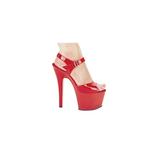 Ellie Shoes 7" Heel Sandal 711-Flirt Black/Black,Red/Red,White/White