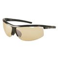 Men's Wraparound Black & Semi-Rimless Sunglasses