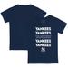 Infant Tiny Turnip Navy New York Yankees Stacked T-Shirt