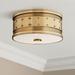 Hudson Valley Gaines 12" Wide Aged Brass Ceiling Light