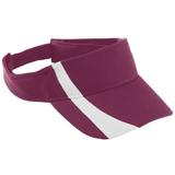 Augusta Sportswear Boy's Mesh Two-Color Visor, Maroon/ White, One Size