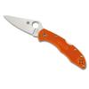 Spyderco Delica 4 Lightweight Folding Knife Orange FRN Handle Flat Ground FE Blade C11FPOR