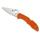 Spyderco Delica 4 Lightweight Folding Knife Orange FRN Handle Flat Ground FE Blade C11FPOR