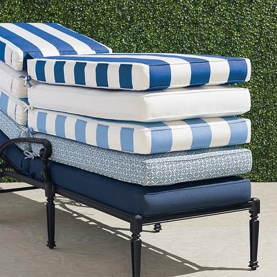 Double-Piped Outdoor Chaise Cush...