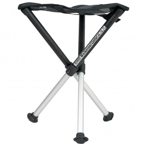 Walkstool - Dreibeinhocker Comfort - Campingstuhl Gr Sitzhöhe 45 cm grau