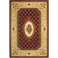 SAFAVIEH Lyndhurst Ella Traditional Bordered Area Rug Red/Ivory 8 x 11