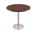 Holland Bar Stool Bar Height Pedestal Dining Table Wood/Metal in Gray/White | 42 H x 36 W x 36 D in | Wayfair 214-2242SS36R