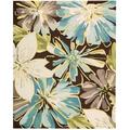 Nourison Fantasy Abstract Floral Chocolate 8 x 10 6 Area Rug (8 x 11 )
