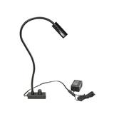 AVFI Adjustable Gooseneck 19" Desk Lamp in Black/White | 19 H x 1 W x 3 D in | Wayfair LIGHT-18