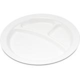 Carlisle Food Service Products 9" Narrow Rim 3-Compartment Plate in White | Wayfair PCD22002