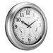 18inch Waterproof Plastic Wall Clock Radio Movement Silvery Frame Clock