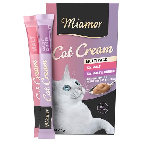 48x15g Malt Cream & Malt-Käse Multibox Miamor Katzensnack