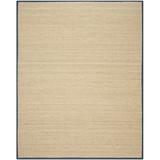 SAFAVIEH Natural Fiber Maisy Border Seagrass Area Rug Natural/Blue 9 x 12