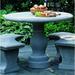 Campania International Palladio Stone/Concrete Bistro Outdoor Table Stone/Concrete in Gray | 30 H x 43 W x 43 D in | Wayfair T-1001-CB