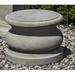 Campania International Low Round Plain Pedestal Concrete | 11 H x 15 W x 15 D in | Wayfair PD-78-NA